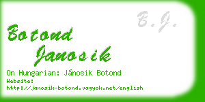 botond janosik business card